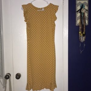 Old Navy yellow polka dot dress